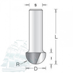 Фреза DIMAR галтельная D12.7 L41.5 I9.5 S8 R6.3 (1060125)
