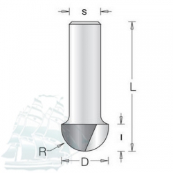 Фреза DIMAR галтельная D15.9 L43.5 I11 S8 R7.9 (1060155)
