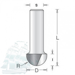 Фреза DIMAR галтельная D50.8 L70.0 I32 S12 R25.4 (1060409)
