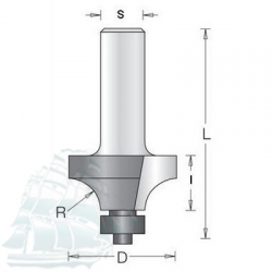 Фреза DIMAR "полуштап" D19.1 L53 I9.5 S8 R3.2 (1090045)