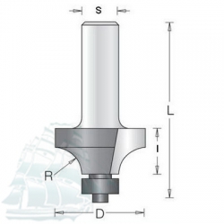 Фреза DIMAR "полуштап" D50.8 L75 I25.4 S12 R19.1 (1090259)