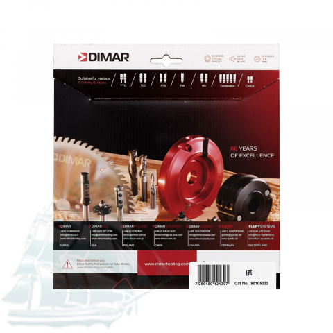 Пила по ДСП и МДФ D160x20x2,8 Z48 DIMAR 90105333