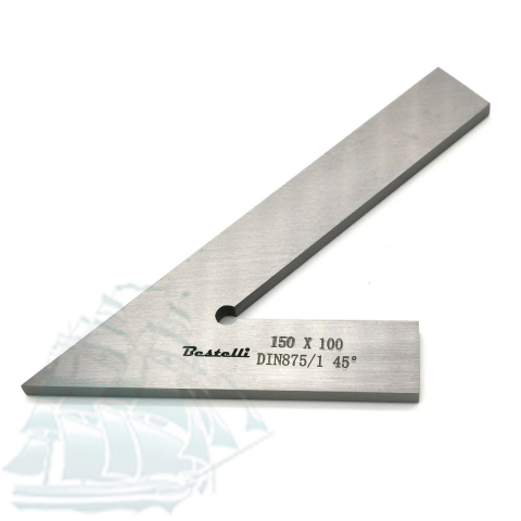 Угольник УП 45° 150х100 DIN875/1 плоский